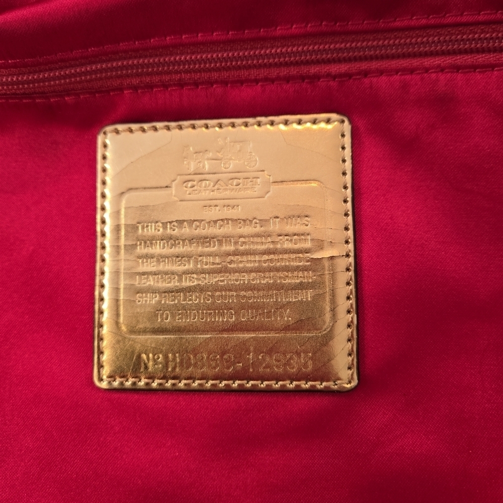 VTG Coach Madison Claire Large Brown Leather Satchel Shoulder Bag 12935 - Picture 14 of 16
